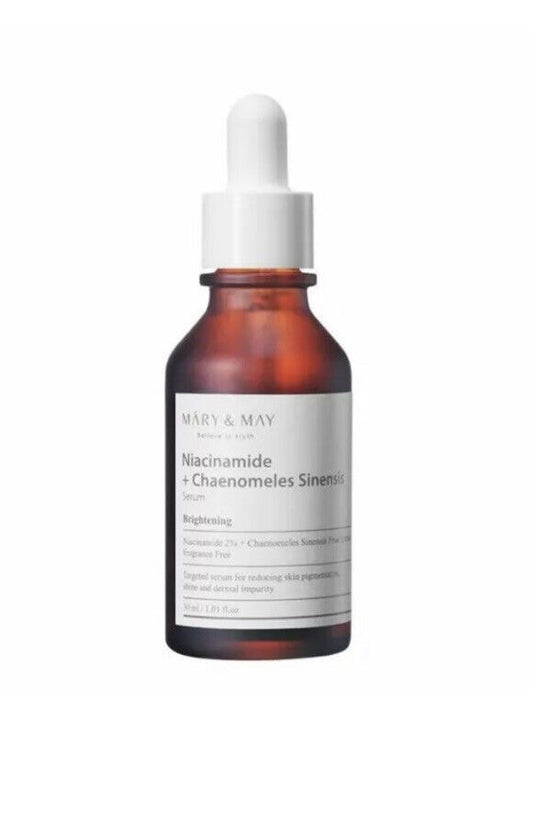 ماري آند ماي سيروم النياسيناميد ومستخلص فاكهة الكوانس 30مل
Mary & May Niacinamide + Chaenomeles Sinensis Serum 30ml